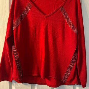 Ana red sweater size L